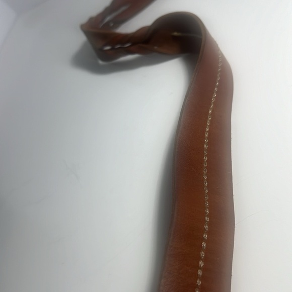 American Eagle leather belt size M solid brass vintage Y2K western - Picture 8 of 12